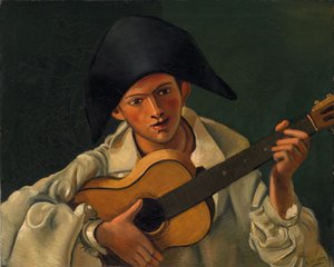 Busto de arlequín con guitarra de Andre Derain