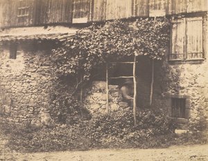 [Edificio Rústico con Hombre bajo Enrejado], ca. 1853