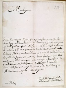 Carta de Le Nôtre al Gran Condé