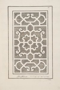 Diseño para Parterre, del Theatre des Plans et Jardinages, pub.1652 (grabado)
