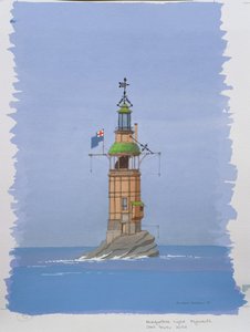El segundo faro Eddystone, Plymouth, Devon de Andras Kaldor