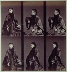 Retrato de Sarah Bernhardt (1844-1923) en traje de ciudad