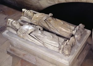 Efigies de Felipe VI (1293-1350) de Valois y Juan II (1319-64) el Bueno