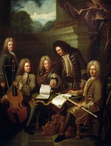 El compositor Michel de la Barre dirige a Marin Marais y a los flautistas de Chamber of King de Andre Bouys