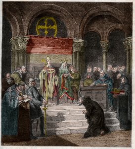 Emperador Enrique IV (1050-1106) a los pies del Papa Gregorio VII (1020-85) de Andre Cluysenaar
