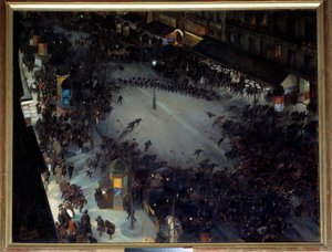 La carga, Boulevard Montmartre. Escena de manifestaciones en París. Pintura de André Devambez (1867-1944) 1901 París, Museo de Orsay de Andre Devambez