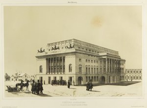 El Teatro Alexandrinsky en San Petersburgo, c. 1840 de Andre Durand