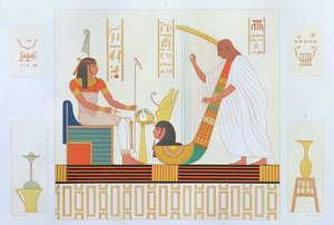 Decoración de la Sala de las Arpas, Tumba Este, Byban el Molouk, Tebas, de 