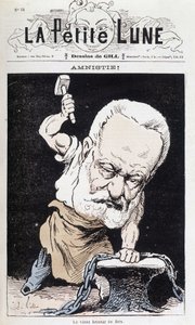 ¡Amnistía!: El viejo rompehierros (Caricatura de Victor Hugo) - por Gill, en “La Pequeña Luna” de Andre Gill