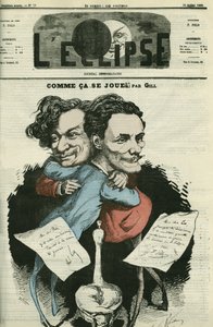 Andre Gill (1840-1885), caricaturista francés y F. Polo, director de “L