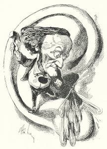Caricatura del compositor alemán Richard Wagner