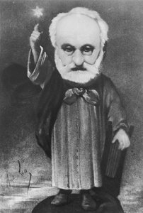 Caricatura de Victor Hugo (1802-85) como un Mago