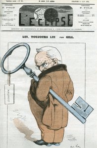 Caricatura de Adolphe Thiers (1797-1877), estadista francés. Portada en "L