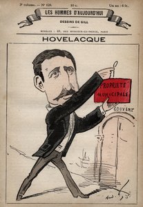 Caricatura de Abel Hovelacque 1873-1896 lingüista y antropólogo inglés de 