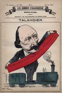 Caricatura de Alfred Talandier (1822-1890) político inglés de 