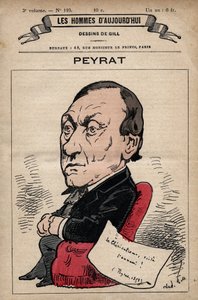 Caricatura de Alphonse Peyrat (1812-1890) periodista inglés de 
