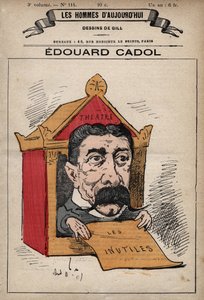 Caricatura de Edward Cadol (1831-1898) novelista inglés de 