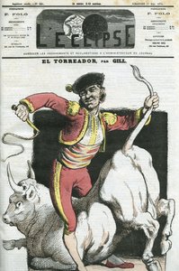 Caricatura de un torero. Portada en L