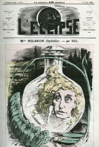 Christine Nilsson en el papel de Ofelia, cantante de ópera sueca. Portada en 