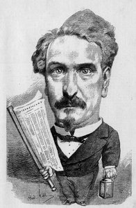 Dibujo de Andre Gill representando a Henri Rochefort (1831-1913) periodista y político francés, en “El Mundo Ilustre”