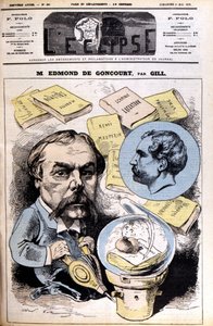 Edmond de Goncourt - por Gill, en “L