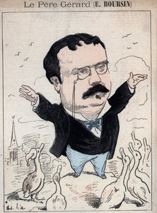 Elphège Boursin (1836-1891) periodista, ensayista político, hombre de letras e historiador - caricatura por André Gill en "Les Hommes d