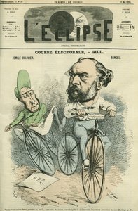 Emille Ollivier (1825-1913), político francés y Bancel. Portada en "L