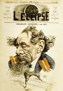 El novelista inglés Charles Dickens de Andre Gill