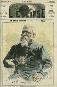 Padre Mechin, jefe carcelero de la prisión de Sainte-Pelagie en París. Portada en “L