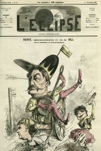 Florimond Ronger dit Herve (1825-1892), compositor, autor y actor francés, interpreta el papel de Chilperic en el Theatre des Folies-Dramatiques. Portada en “L