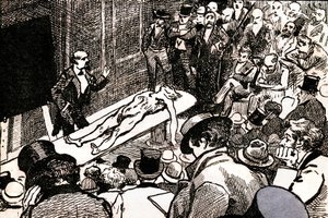 Ilustración de "Scènes de la vie de bohème" de Henri Murger (litografía) de Andre Gill