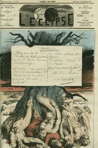 Jules Michelet (1798-1874), historiador francés, se opuso violentamente a la Guerra de 1870 y a la redención del país. Portada en 