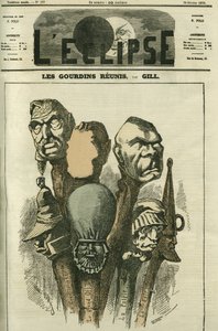 Les Gourdins reunidos, creación de un nuevo diario satírico. Portada en "L
