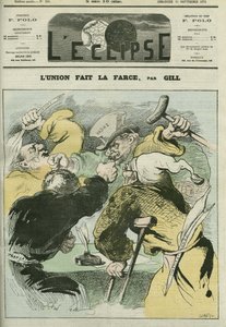 La unión hace la farsa, caricatura de los periódicos políticos 