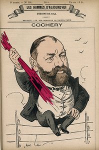 Retrato de Adolphe Cochery (1819-1900), abogado y político francés. Caricatura de Gill, París de Andre Gill