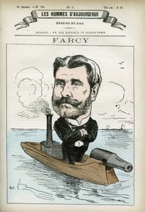 Retrato de Alphonse Farcy (1817-?), retratista francés. Caricatura de Gill, París