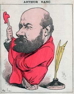 Retrato de Arthur Ranc (1831-1908) periodista y político francés - Caricatura de André Gill en “Les Hommes d