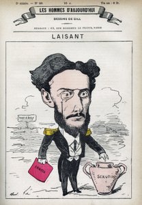 Retrato de Charles-Ange Laisant (1841-1893), científico y político francés. Caricatura de Gill, París de Andre Gill