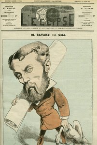 Retrato de Charles Savary (1845-89), político y empresario francés, también fue periodista en Canadá. Portada en “L