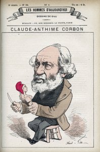 Retrato de Claude Anthime Corbon (1808-1891), senador francés. Caricatura de Gill en 