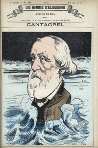 Retrato de Felix Francois Jean Cantagrel (1810-1887), hombre de letras, concejal y diputado de París. Caricatura de Gill, París