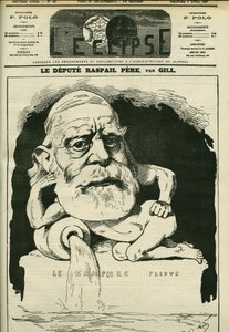 Retrato de François-Vincent Raspail (1794-1878), químico, médico y político francés. Portada en "L