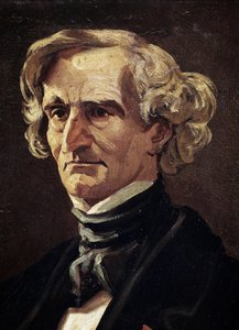 Retrato de Hector Berlioz, compositor francés, detalle (óleo sobre lienzo)