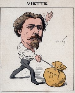 Retrato de Jules François Viette (1843-1894) político francés - Caricatura de André Gill, en “Les Hommes d