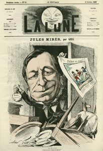 Retrato de Jules Mires (1809-1871), industrial francés. Caricatura de Gill, en 