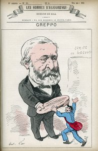 Retrato de Louis Greppo (1810-1888), político francés, fue diputado del Ródano y del Sena. Caricatura de Gill, París
