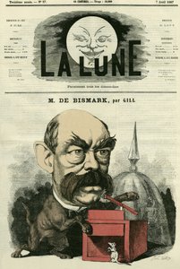 Retrato de Otto von Bismarck, canciller alemán de Andre Gill