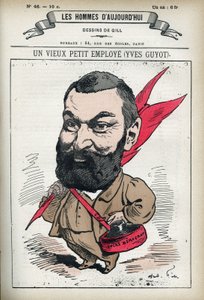 Retrato de Yves Guyot (1843-1928), político, publicista y economista francés. Caricatura de Gill, París