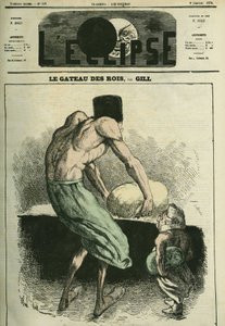 El pastel de los reyes, uno amasa la pasta, el otro sostiene el haba. Portada en “L
