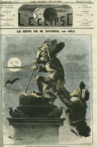 El sueño de Rouher, Eugene Rouher (1814-1884), político, ministro de Napoleón III y líder del partido bonapartista, sueña con el regreso de Napoleón III. Portada en "L